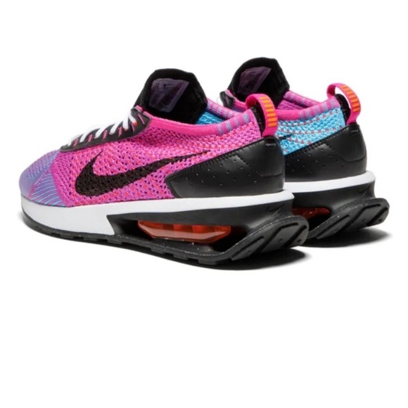 NIKE WOMENS AIR MAX FLYKNIT RACER NEXT NATURE FUCHSIA DREAM BALTIC BLUE sneakers - Picture 4 of 10